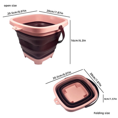 Children's collapsible bucket multi-functional small bucket seaside toys play sand portable play water catch the sea by Smarsty