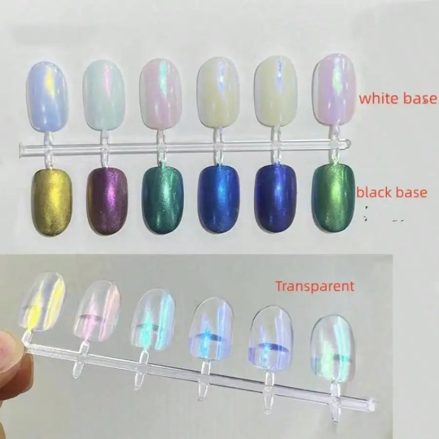 Shimmering Aurora Nail Powder Set for Stunning Holographic Effects - Smarsty