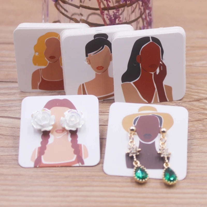 Luxury Jewelry Earring Cards Pack of 100 Pearl Powder Finish - Smarsty