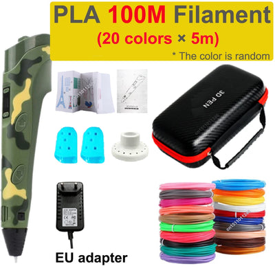 3D Pen 3d Printing Pen Children DIY Drawing Pens PLA Filament Birthday Christmas Boys Girls Gift For Kids With Travel Case - Smarsty