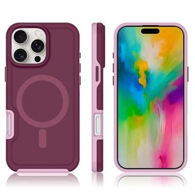 Dual Layer Protection Armour Magnetic Phone Case For iPhone 16 15 11 12 13 14 Pro Max Luxury For Magsafe Shockproof Matte Cover