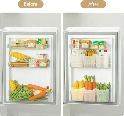 1/5PCS Refrigerator Storage Boxes Food Fresh Organizer Cold Storage Crisper Fruit Spice Food Container Boxes Home Kitchen Boxes by Smarsty