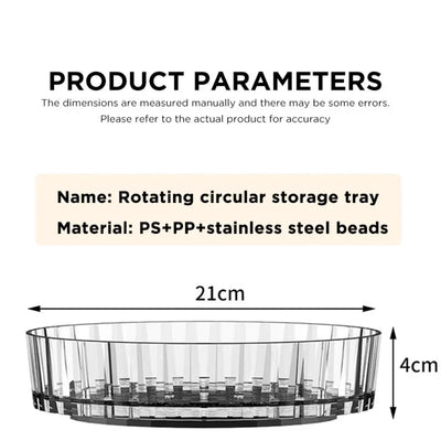 Rotating Tray Spice Rack Pantry Cabinet Turntable With Base Storage Bin Kitchen Organizer For Seasoning Cosmetic Storage Box by Smarsty