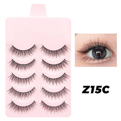 DINGSEN 5 Pairs Soft Natural Long False Eyelashes - Smarsty