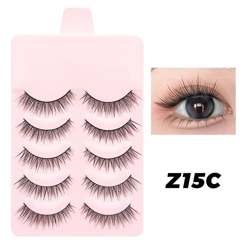 DINGSEN 5 Pairs Soft Natural Long False Eyelashes - Smarsty