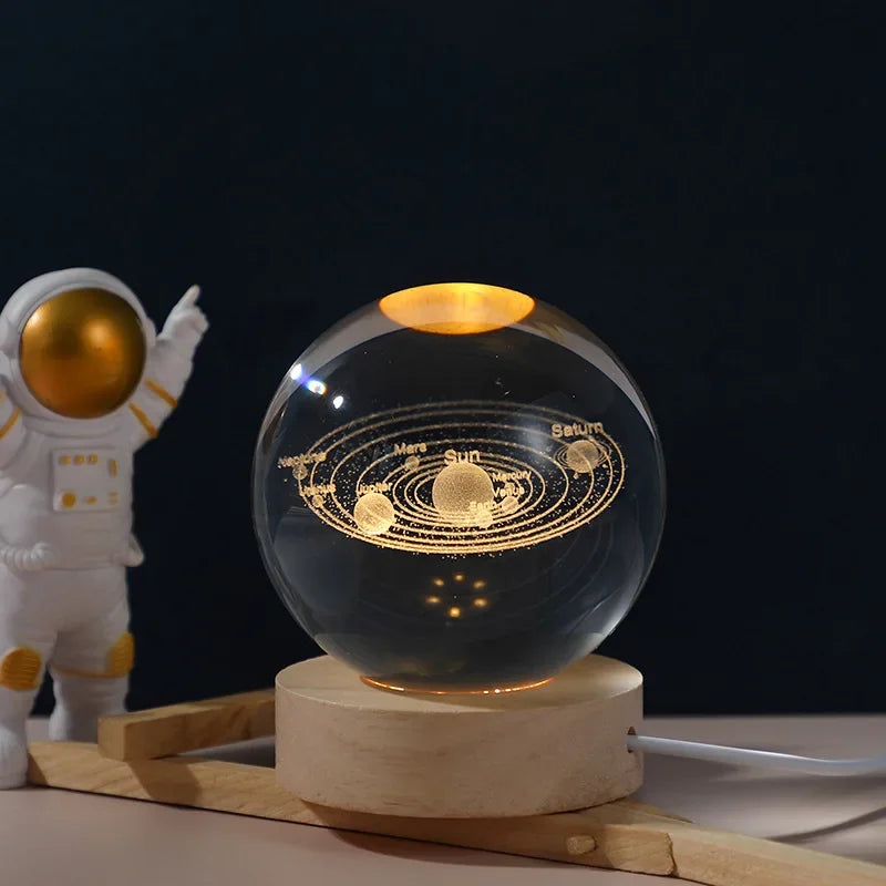 Galaxy Crystal Ball LED Night Light for Home Decor - Smarsty