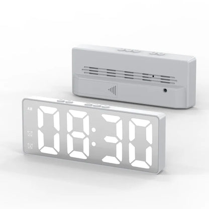 LED Digital Alarm Clock with Voice Control and Dual Snooze - Smarsty