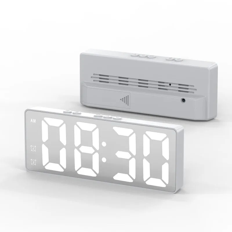 LED Digital Alarm Clock with Voice Control and Dual Snooze - Smarsty