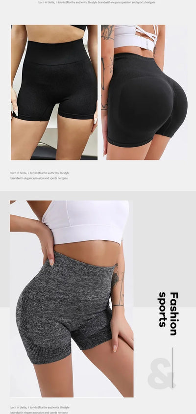 CZGUKE Women High Waist Workout Shorts Butt Lifting Tummy Control Ruched Booty Smile Yoga Short Pant - Smarsty