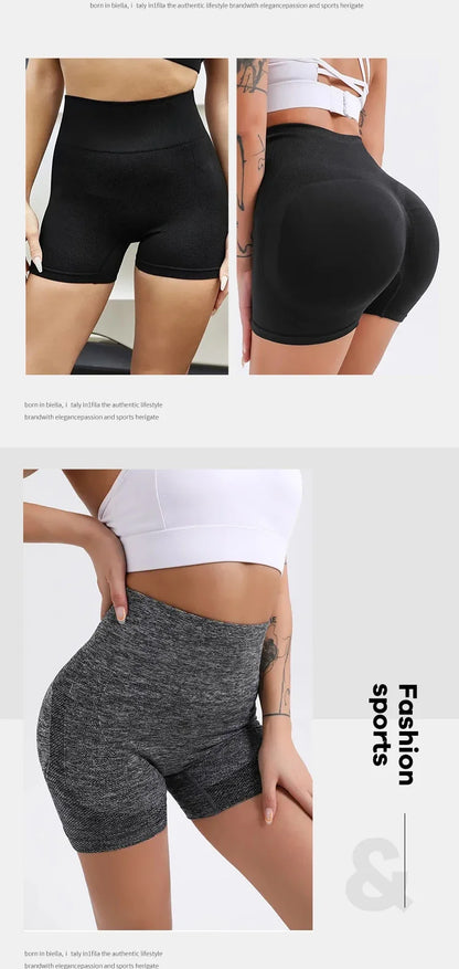 CZGUKE Women High Waist Workout Shorts Butt Lifting Tummy Control Ruched Booty Smile Yoga Short Pant - Smarsty