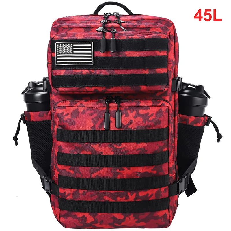 45L Tactical Backpack Men Outdoor Waterproof Sports Travel Gym Hiking Bug Out Bag Military Camping Hunting Survival Rucksack - Smarsty