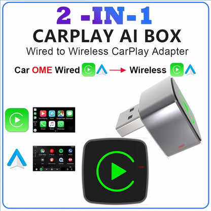 Wireless CarPlay Android Auto Adapter For OEM Car Stereo - Smarsty