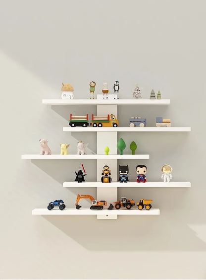 5-Tier Adjustable Wall-Mounted Display Shelf for Action Figures, Small Building Blocks & Collectibles - Modern Home Decor Storag by Smarsty