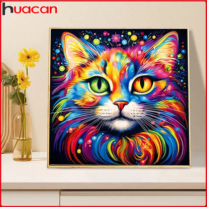 Colorful Cat Diamond Painting Kit for Stunning Wall Art - Smarsty