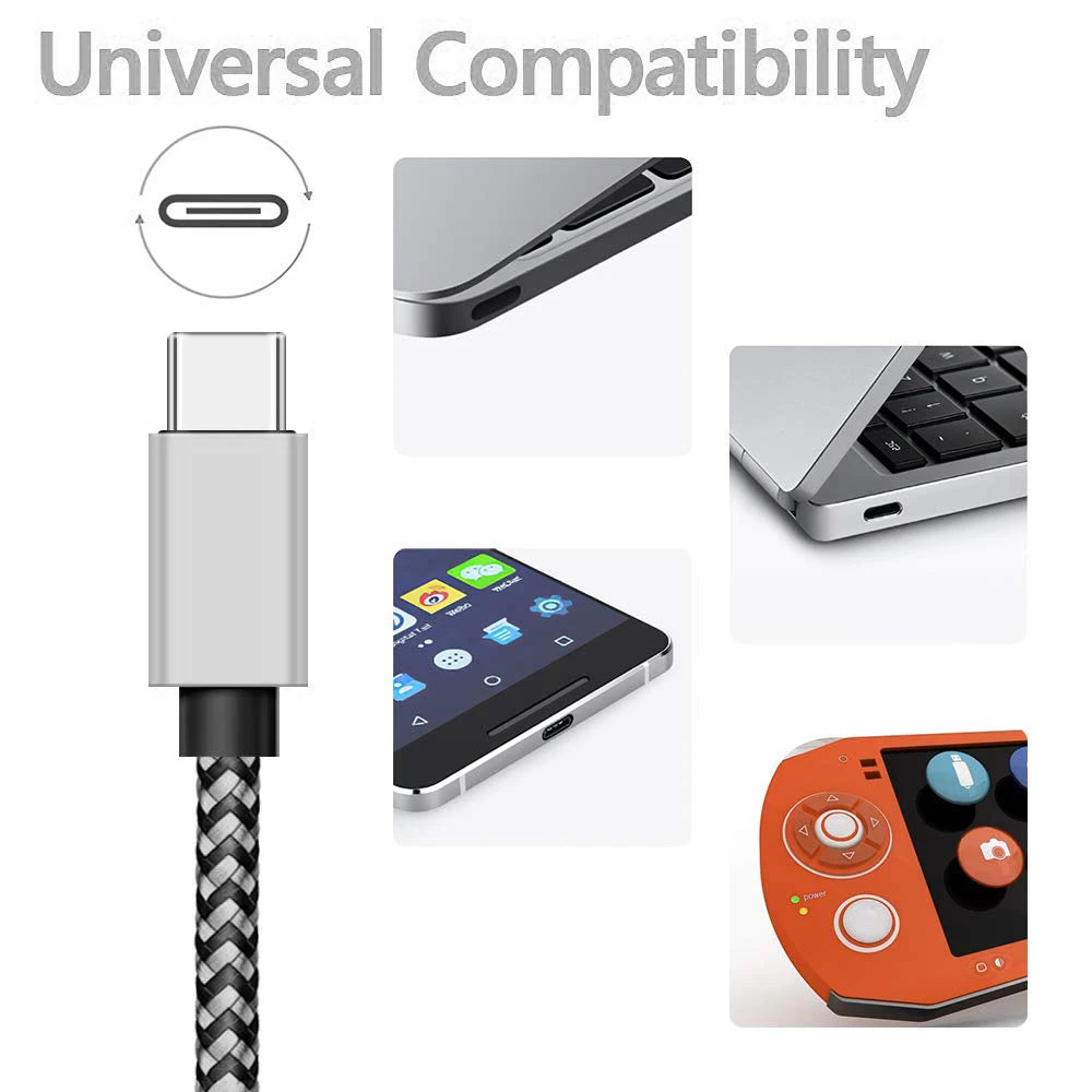 USB Type C Cable 2.4A Fast Charging Nylon Braided - Smarsty