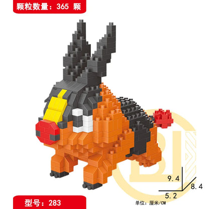 DIY Pokemon Blocks Small Cartoon Mini Building Block Pikachu Charizard Eevee Mewtwo Anime Assemble Action Model Dolls Toys by Smarsty