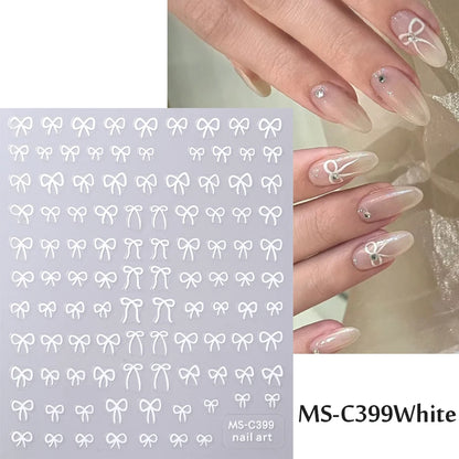 Mini Bowknot Nail Art Stickers for Creative Decoration - Smarsty