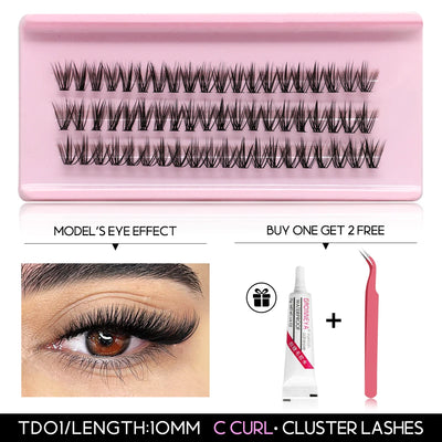 GROINNEYA DIY Eyelash Clusters Kit with Strong Hold - Smarsty