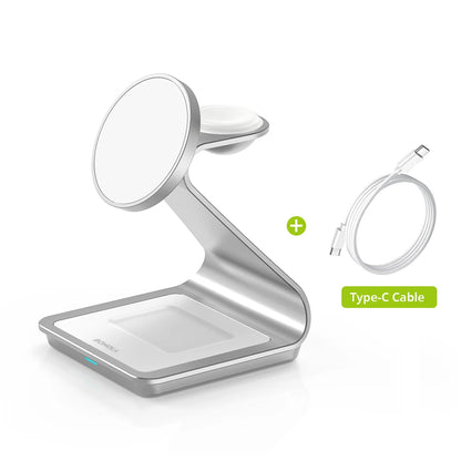 Magnetic Wireless Charger 3 in 1 Station for iPhone Watch - Smarsty