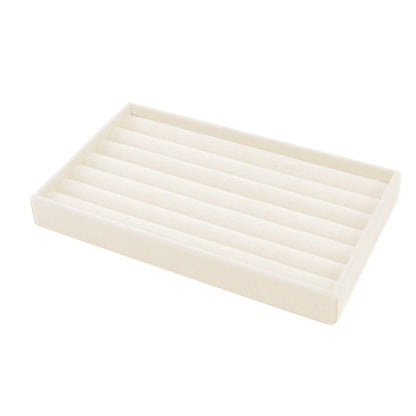 Beige Flocking Jewelry Box with Exquisite Design - Smarsty