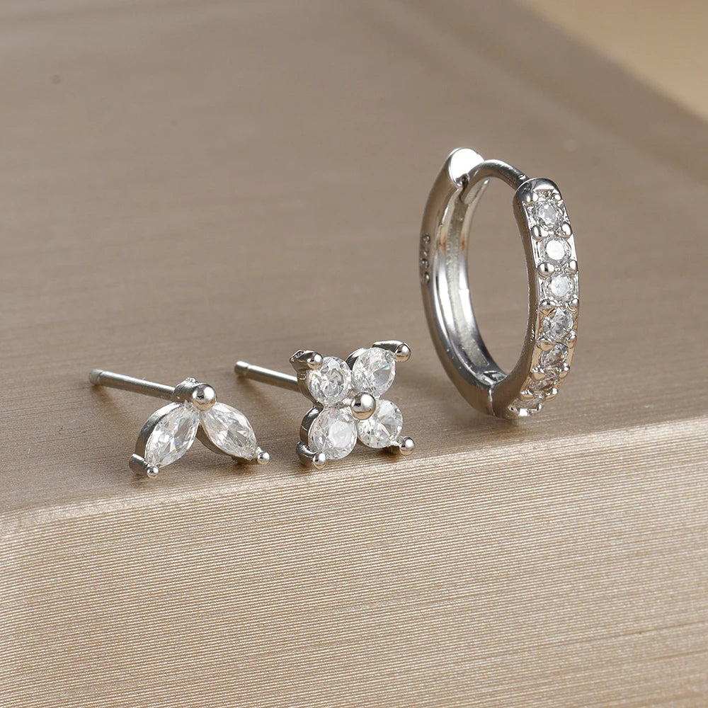 Gold Color Stainless Steel Hoop Earrings Set for Women - Smarsty