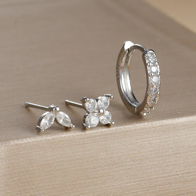 Gold Color Stainless Steel Hoop Earrings Set for Women - Smarsty