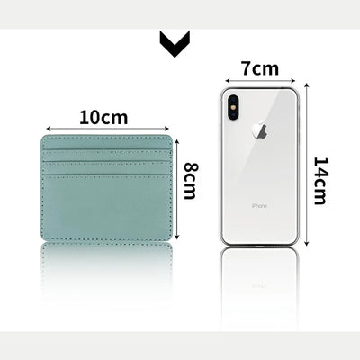 PU Leather ID Card Case - Slim Multi-Slot Holder for Bank/Credit Cards - Smarsty
