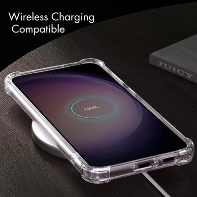 Smarsty Hybrid Shockproof Galaxy Clear Case With Anti Scratch Shield -