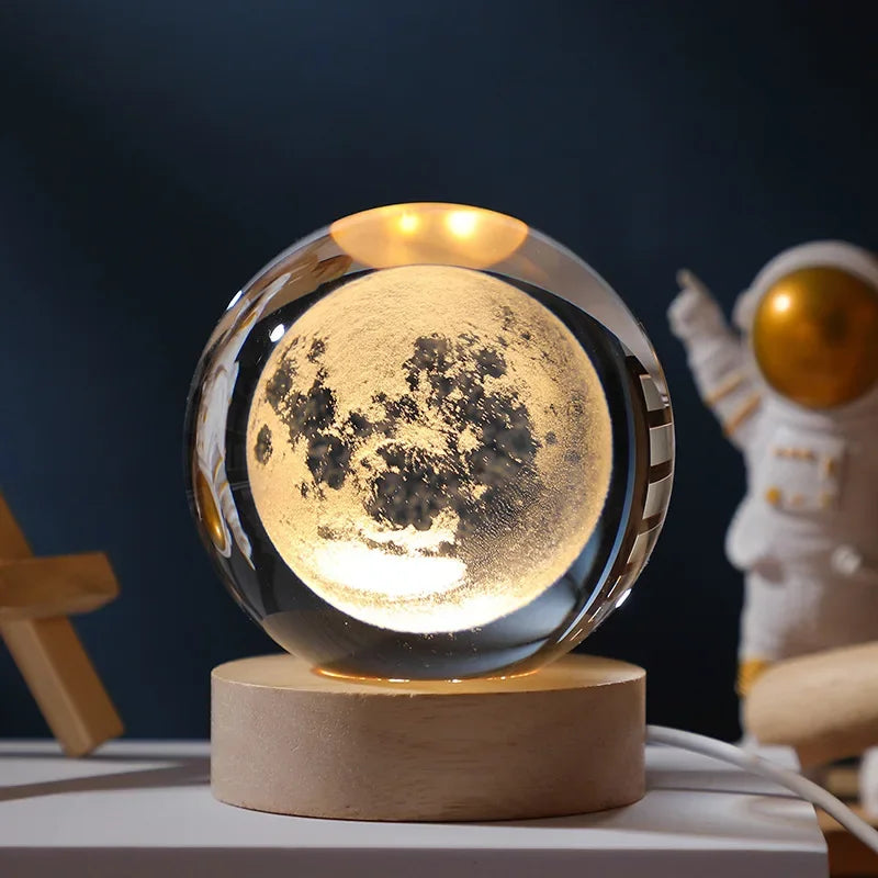 Galaxy Crystal Ball LED Night Light for Home Decor - Smarsty