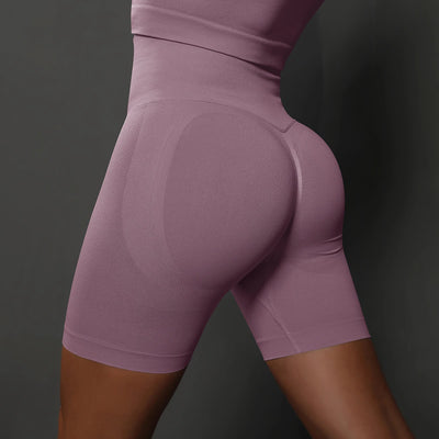 Yoga Shorts Women Sports Shorts Seamless Gym Workout Shorts High Waist Push Up Fitness Sports Shorts Cycling Shorts - Smarsty