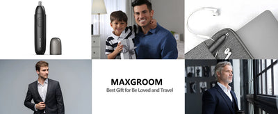MAXGROOM Nose Hair Trimmer for Men Rechargeable 360 Rotating Dual-Blade Electric Shaver Eyebrows Nose Hair Trimmer Painless Safe - Smarsty