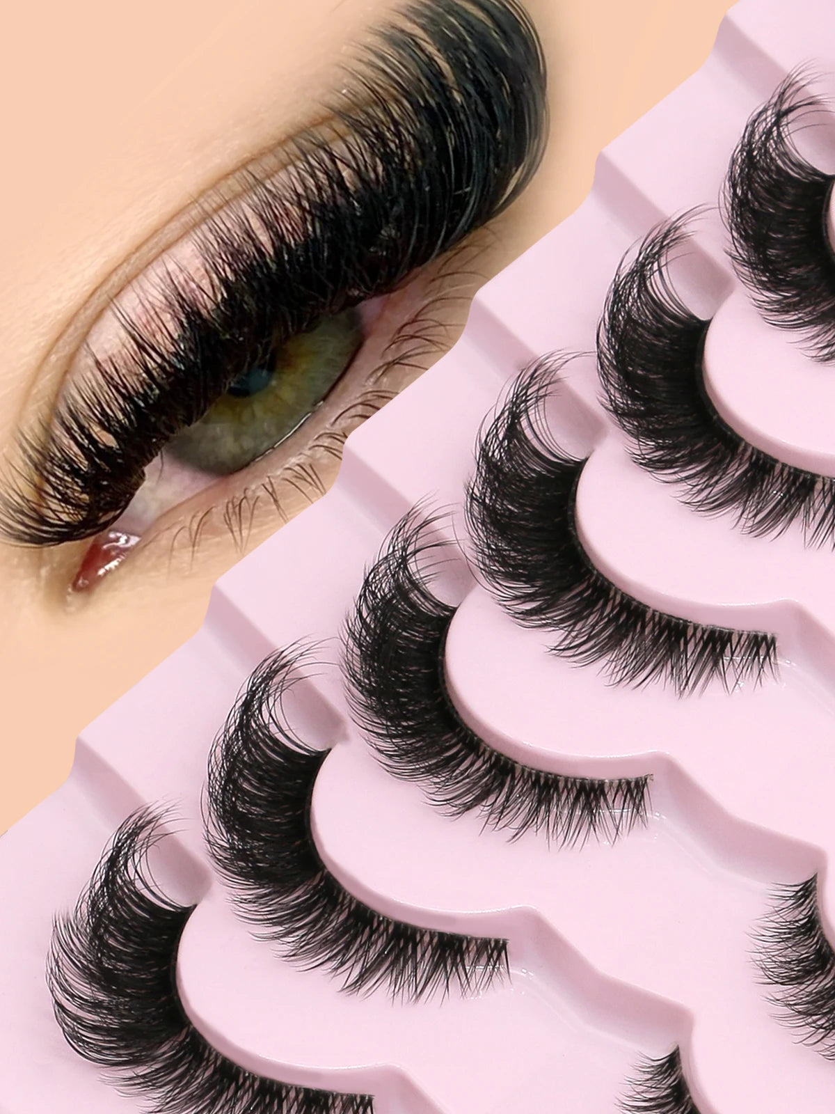 GROINNEYA Winged Cat Eye Faux Mink Lashes - Smarsty