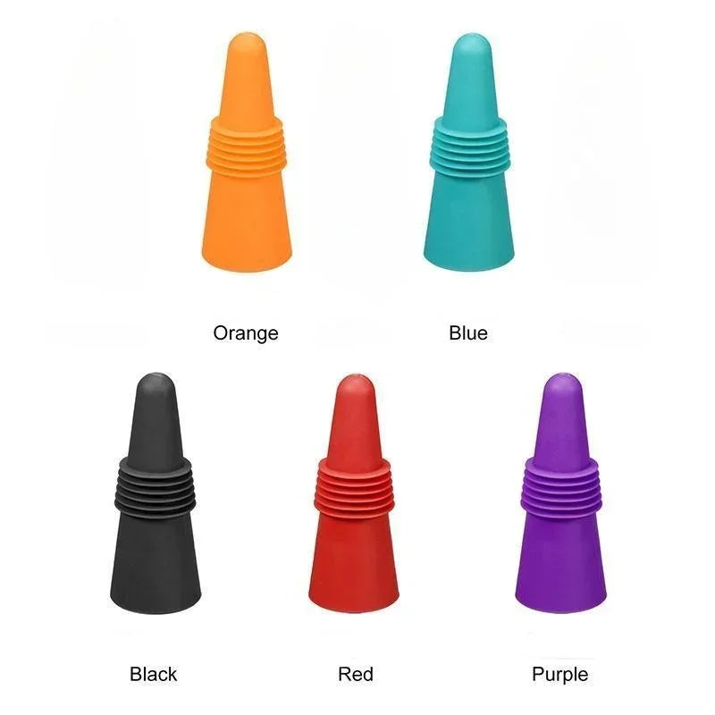 Silicone Wine Bottle Stopper Set for Leak Proof Sealing - Smarsty