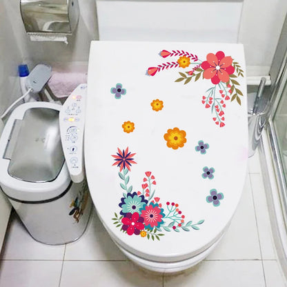 Green Plant Leaves Toilet Wall Sticker for Easy Home Decor - Smarsty