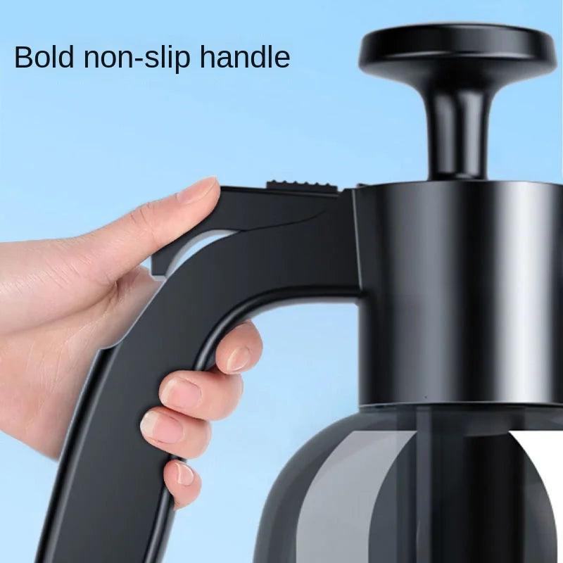 2L Hand Pump Foam Sprayer with 3 Types of Nozzle Hand Pneumatic Foam Cannon Snow Foam Car Wash Spray Bottle Car Window Cleaning - Smarsty