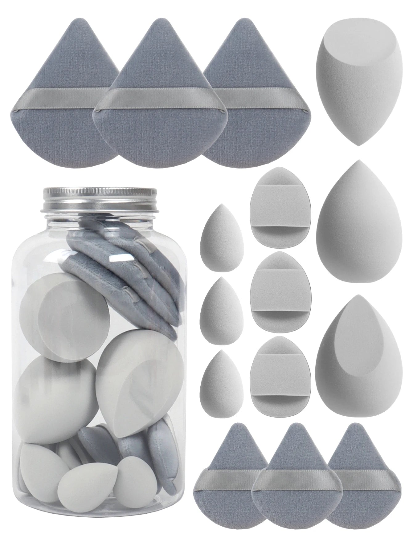 Spring Cosmetic Puff Set with Mini Makeup Eggs and Cushions - Smarsty