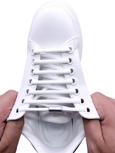 1Pair Elastic Lazy Shoelaces No Tie Shoe Laces Sneakers Flats Shoelaces for Kids Adult Quick Shoelace Fit All Shoes - Smarsty