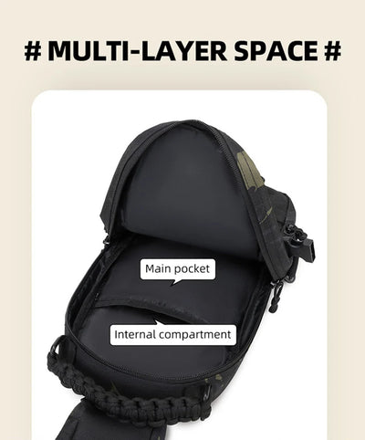 Men's Camping Chest Bag Tactical Sports Shoulder Outdoor Fanny Pack Hiking Climbing Cycling Fishing MOLLE System Sling Bags by Smarsty