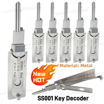 1-5X Stainless Steel Key Decoder Precision Hook And Pickup Hand Tool O-ring Pickup Repair Kit Available Hook Hand Measuring Tool - Smarsty