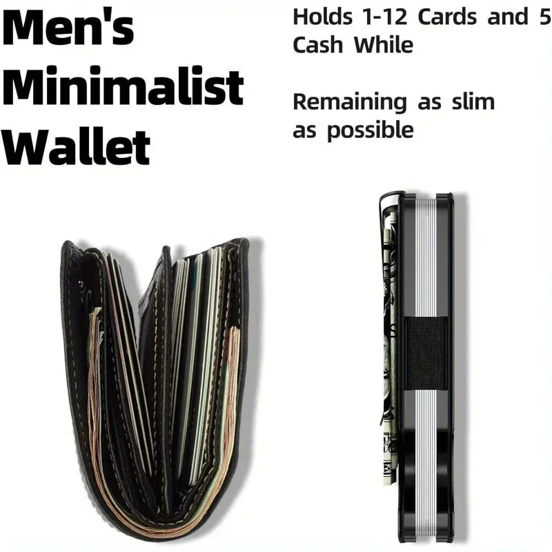 ANTI RFID Blocking Minimalist Card Holder Wallet for Men 2025 Slim Mini Fashion Wallet - Metal Wallet with Money Clip for Unisex - Smarsty