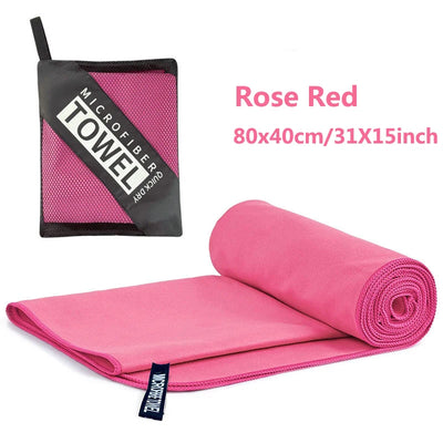 Quick-Drying Microfiber Camping Towel Super Absorbent Gym/Swimming Towel 40x80cm Lightweight Sports/Beach/ Travel Towels by Smarsty