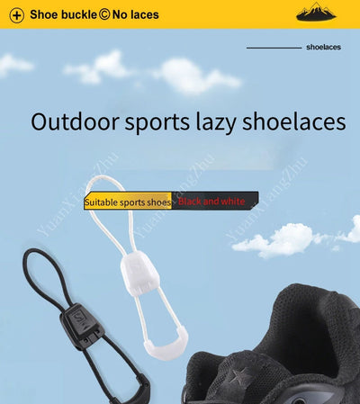 New No tie Shoe laces Round Tennis Laces Without ties Adult Kids Quality Running Sneakers Shoelaces Black White Shoes Accesories - Smarsty