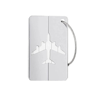 Aluminum Alloy Travel Luggage Tag Hanging Tag Suitcase Tag Plane With Name ID Cards Anti-lost Solid Color Travel Accessories - Smarsty