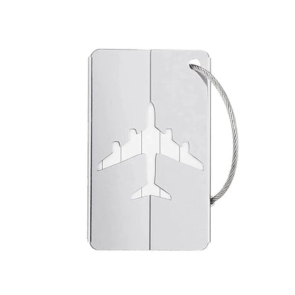 Aluminum Alloy Travel Luggage Tag Hanging Tag Suitcase Tag Plane With Name ID Cards Anti-lost Solid Color Travel Accessories - Smarsty