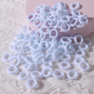 100 Pack Colorful Nylon Hair Ties For Kids Gentle Soft - Smarsty