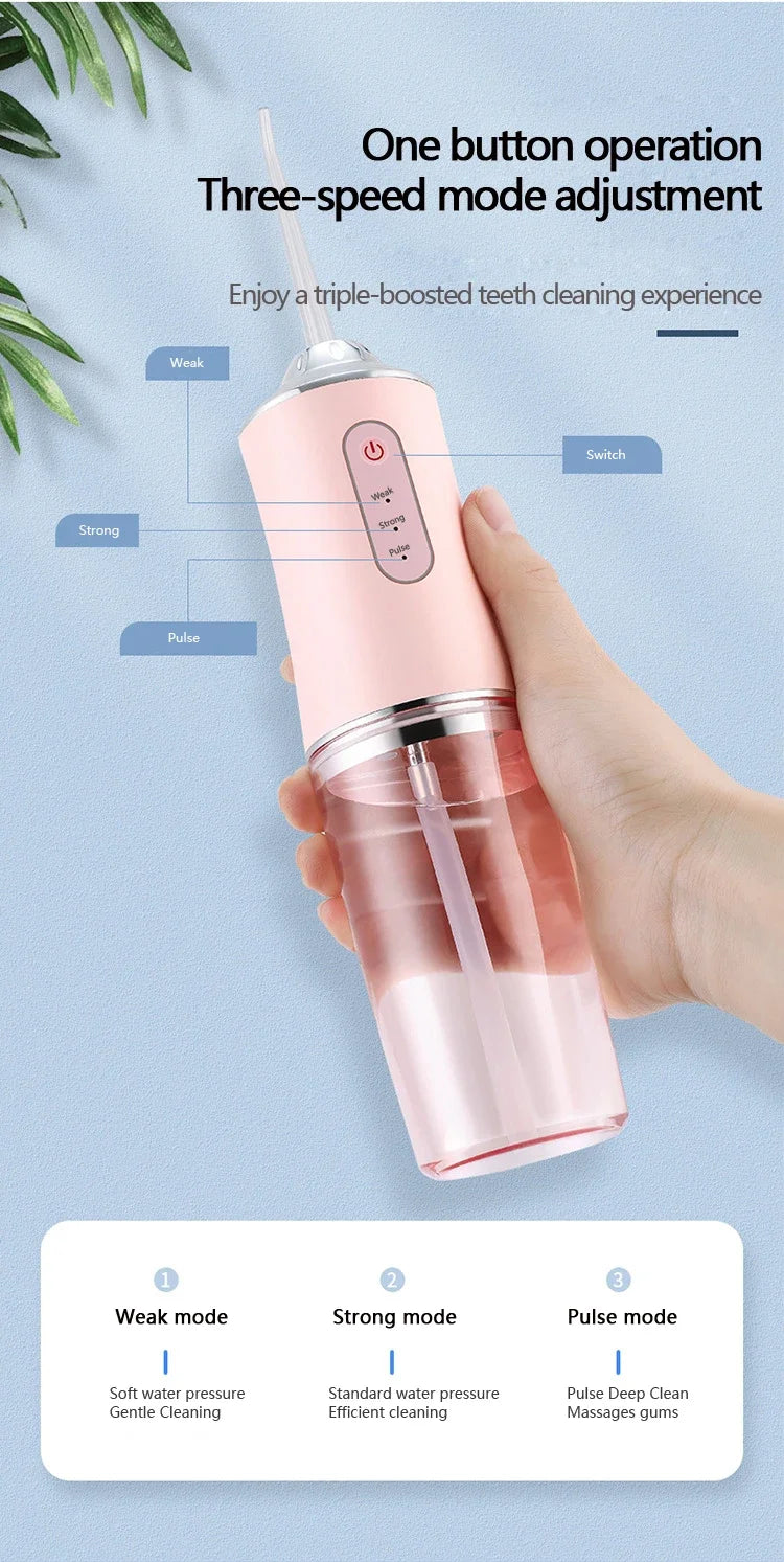 Oral Irrigator Dental Water Jet Flosser Appliance Pick Floss Dentistry Mouth Washing Machine Teeth Whitening Cleaning Tools - Smarsty
