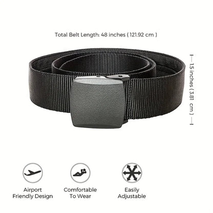 Nylon Tactical Belt with Automatic Buckle Comfortable Lightweight - Smarsty