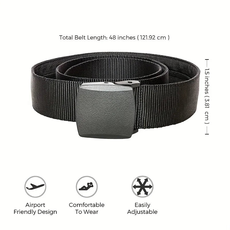 Nylon Tactical Belt with Automatic Buckle Comfortable Lightweight - Smarsty