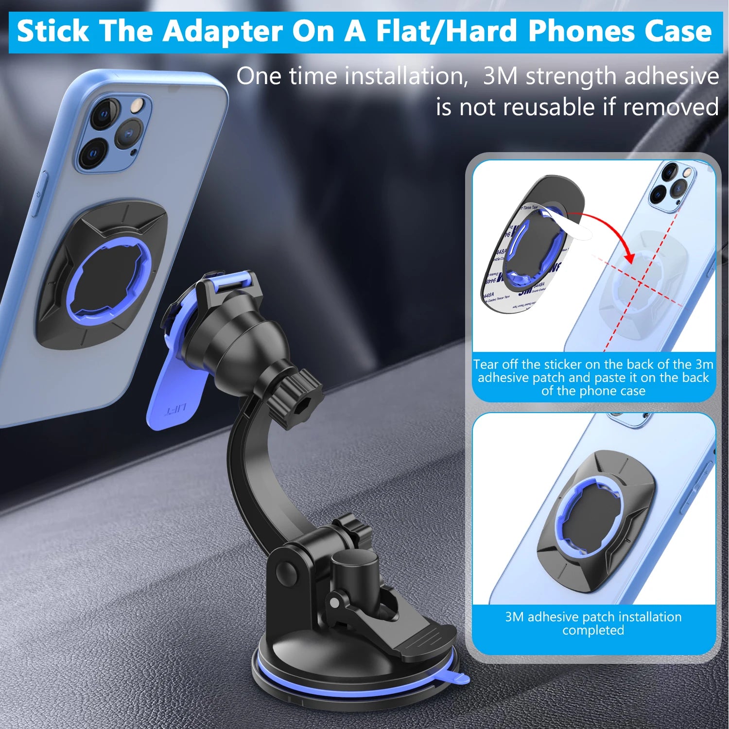 Car Phone Holder Mount With Universal Suction Cup Air Vent - Smarsty