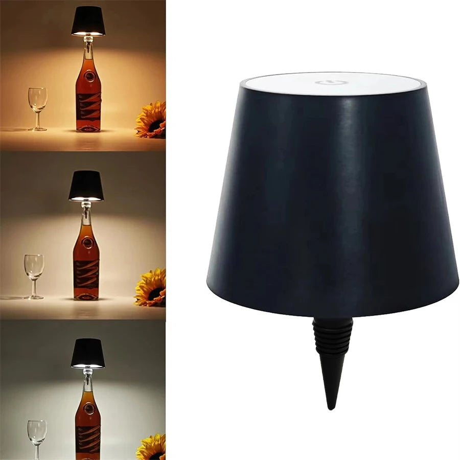 Wireless Bottle Lamp with 3-Color Touch Control - Smarsty